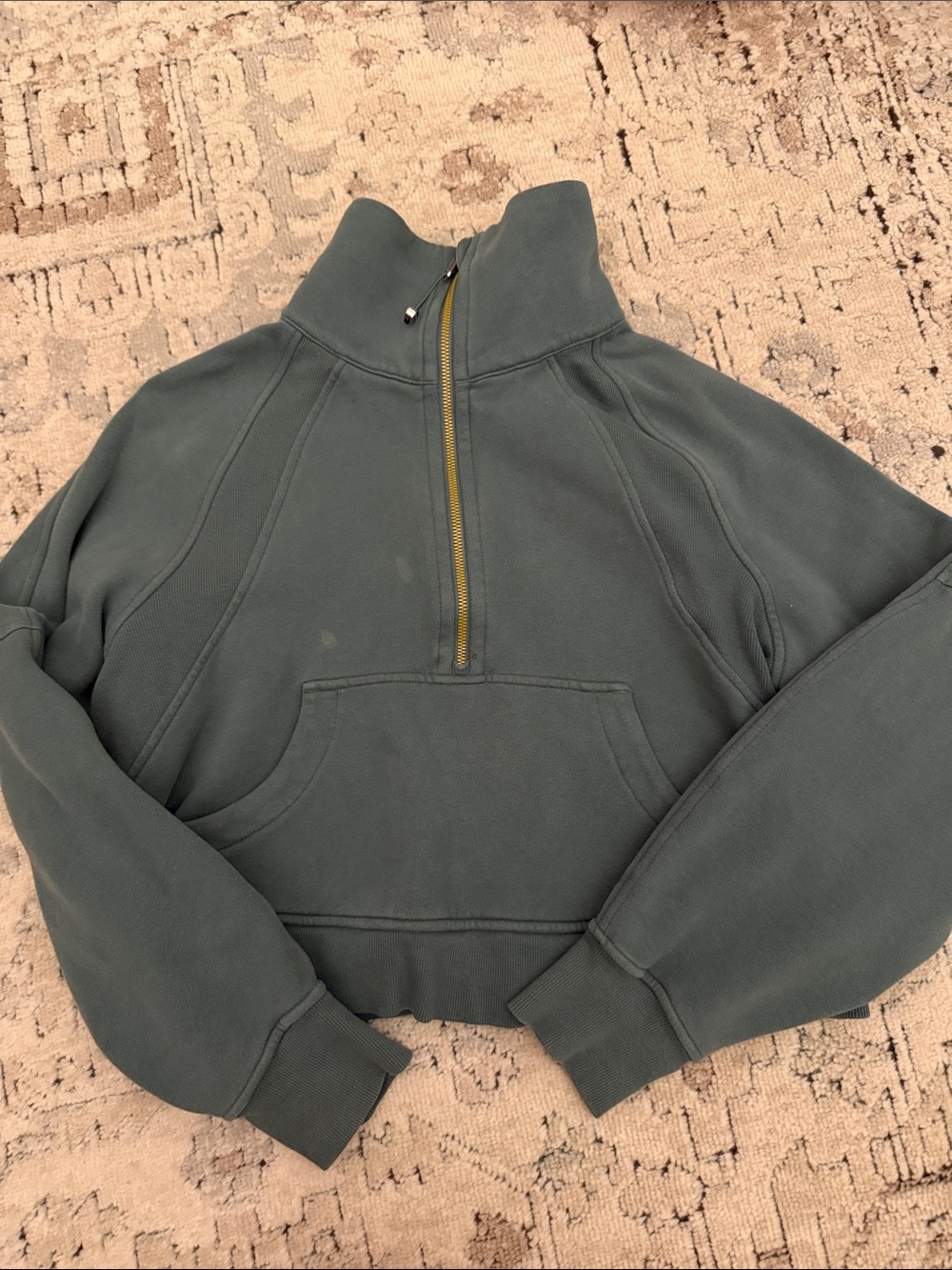 lululemon athletica cropped scuba half-zip pullover